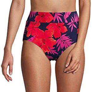 NWT Lands' End Women's High Waisted Swim Bikini Bottoms Size 22W $50 Z510